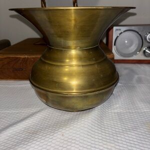Vintage Brass Spittoon/planter/vase Made In Israel